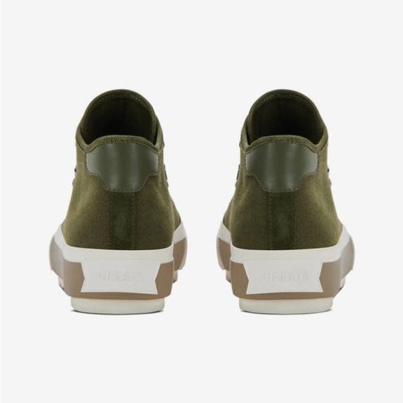 GREATS Womens 8.5 Sneaker Brooklyn Wooster Sport Hiker Cargo Canvas Army Green - Picture 3 of 6